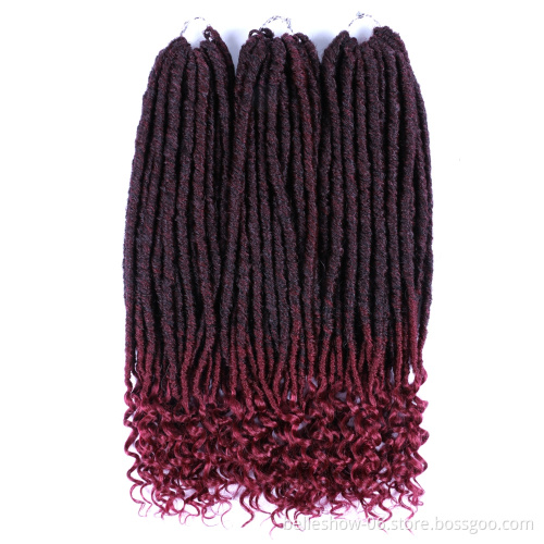 Hot sell Wholesale 20inch  ombre faux dreadlocks faux locs crochet hair dreadlock Goddess locs